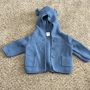 Dusty Blue Baby Gap Bear Sweater